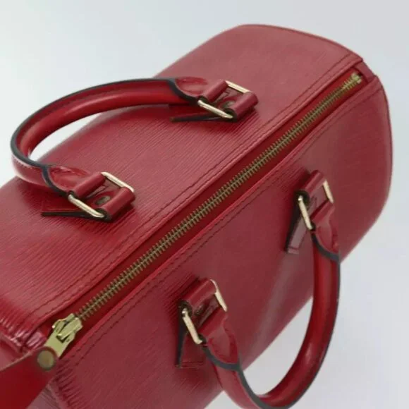 LOUIS VUITTON Epi Speedy 25 Hand Bag Castilian Red M43017 LV Auth 72223 Bags